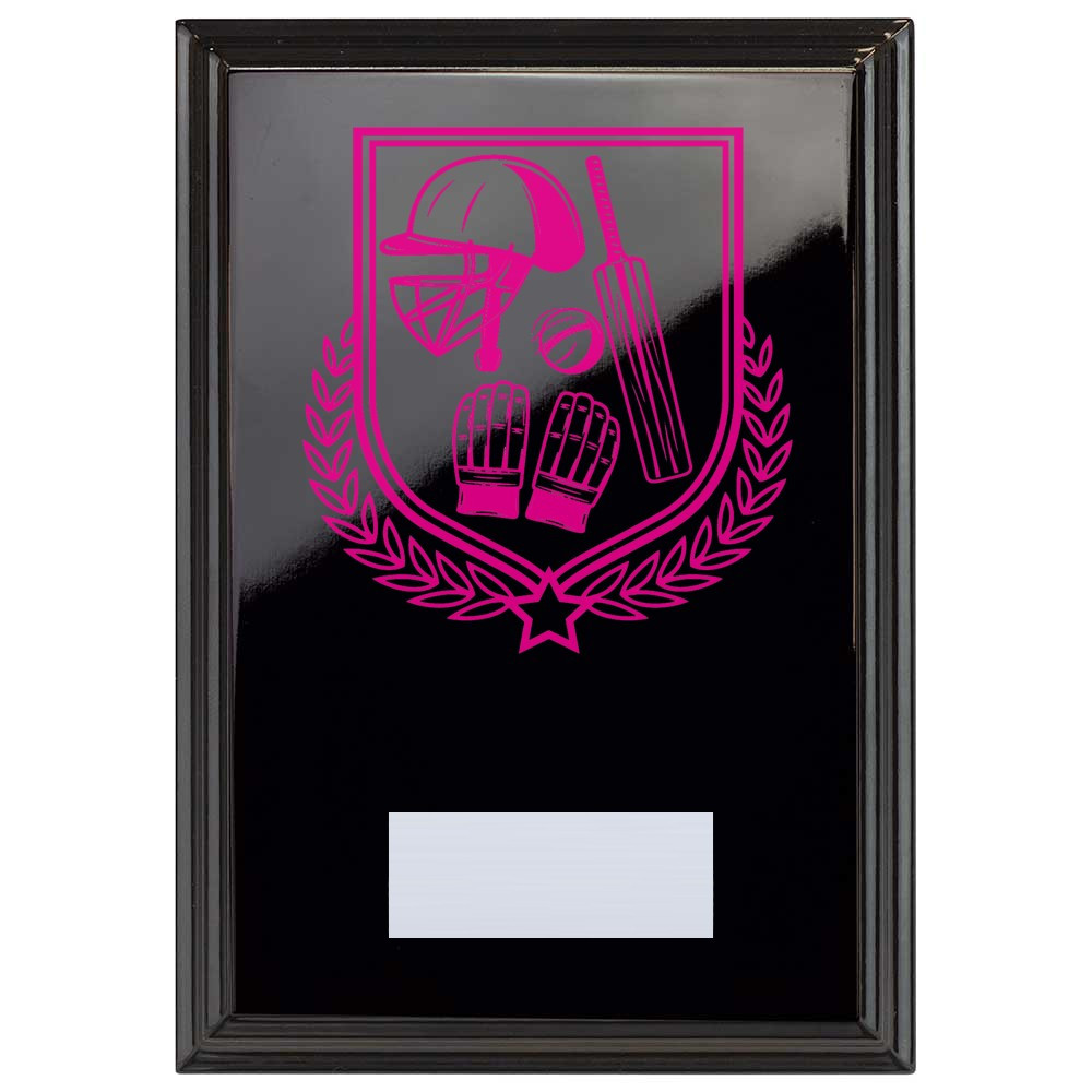 Cricket Reward Plaque In Epic Black