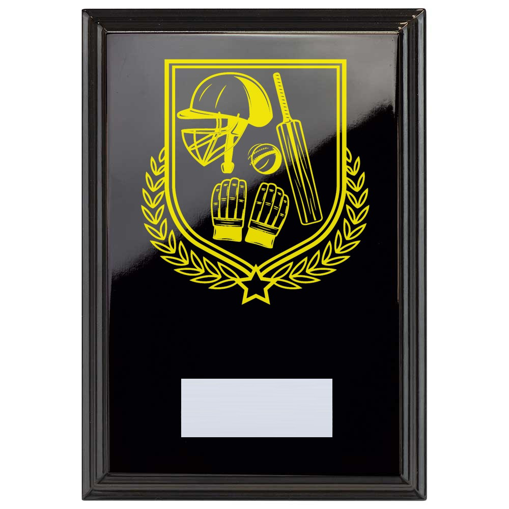 Cricket Reward Plaque In Epic Black