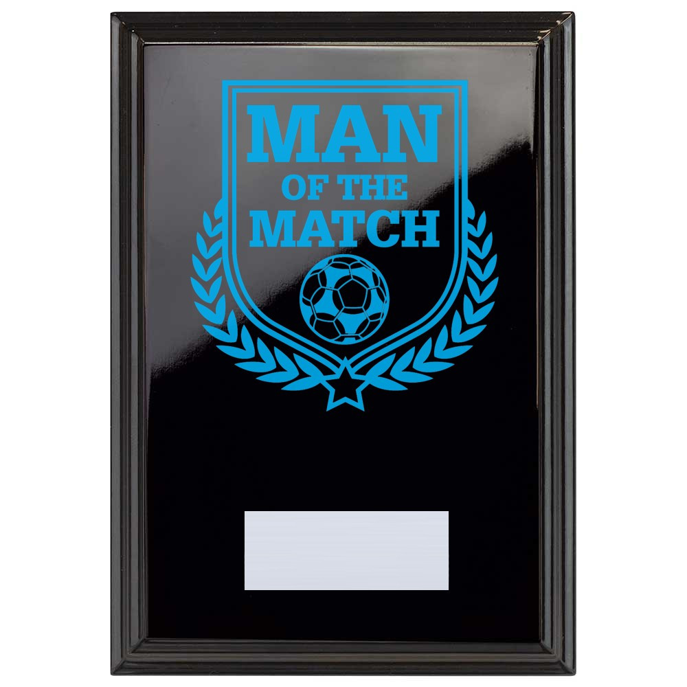 Football Man of the Match Reward Plaque In Epic Black