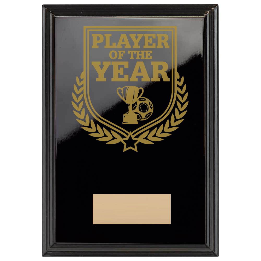 Football Player of the Year Reward Plaque In Epic Black