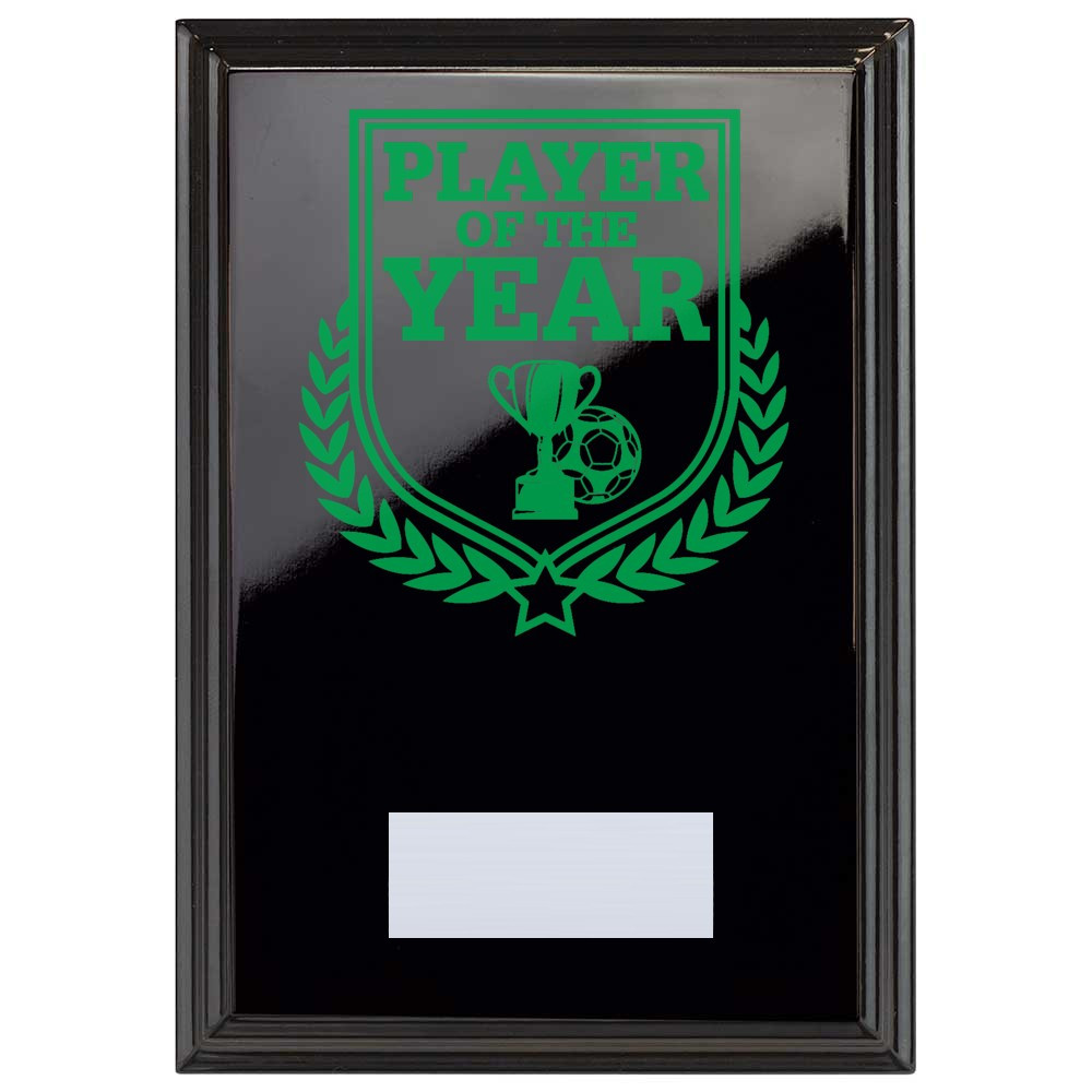 Football Player of the Year Reward Plaque In Epic Black