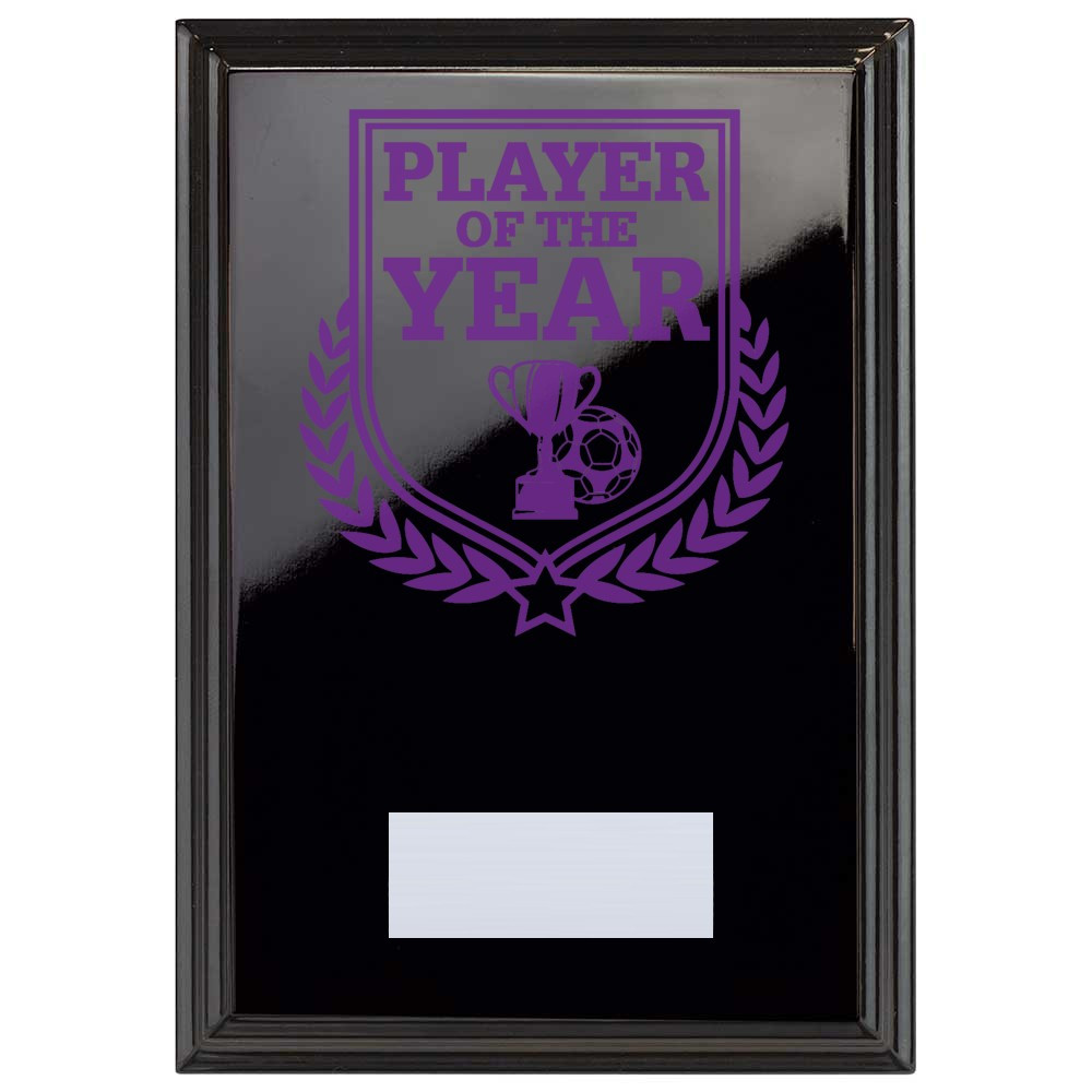 Football Player of the Year Reward Plaque In Epic Black