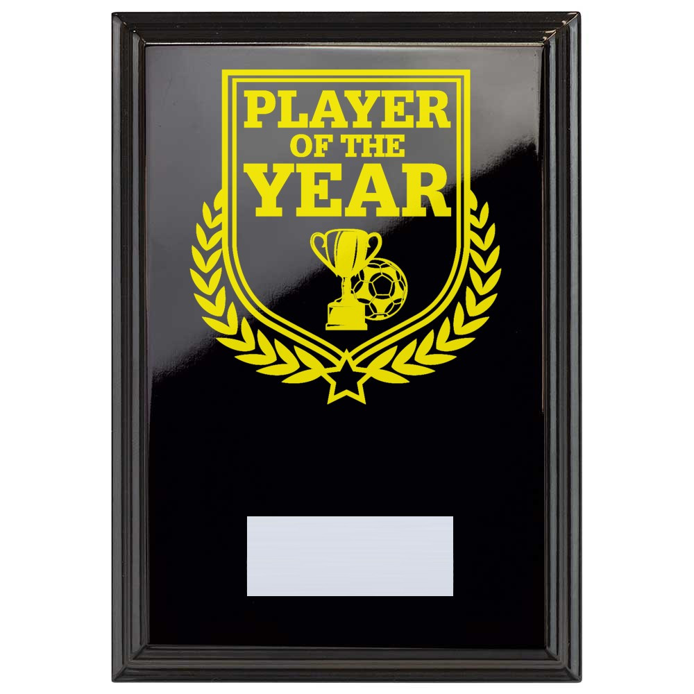 Football Player of the Year Reward Plaque In Epic Black