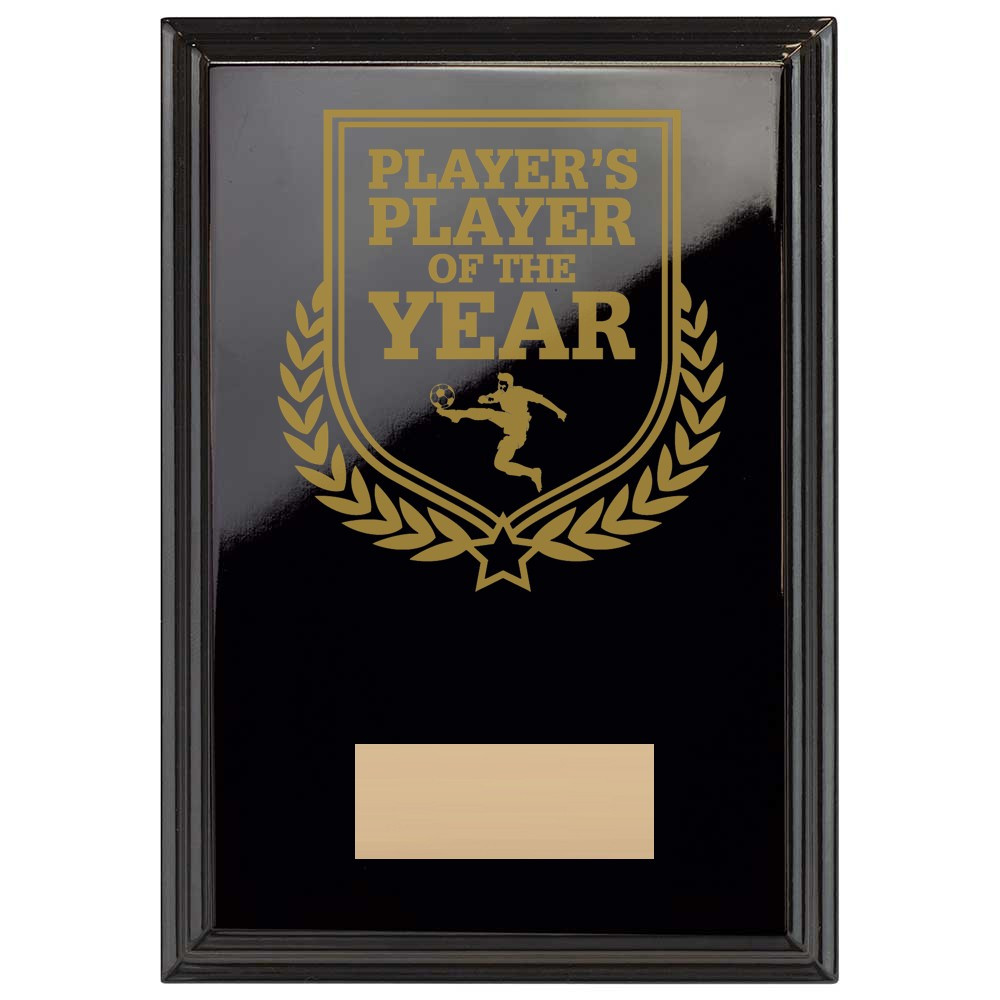 Football Player's Player of the Year Reward Plaque In Epic Black