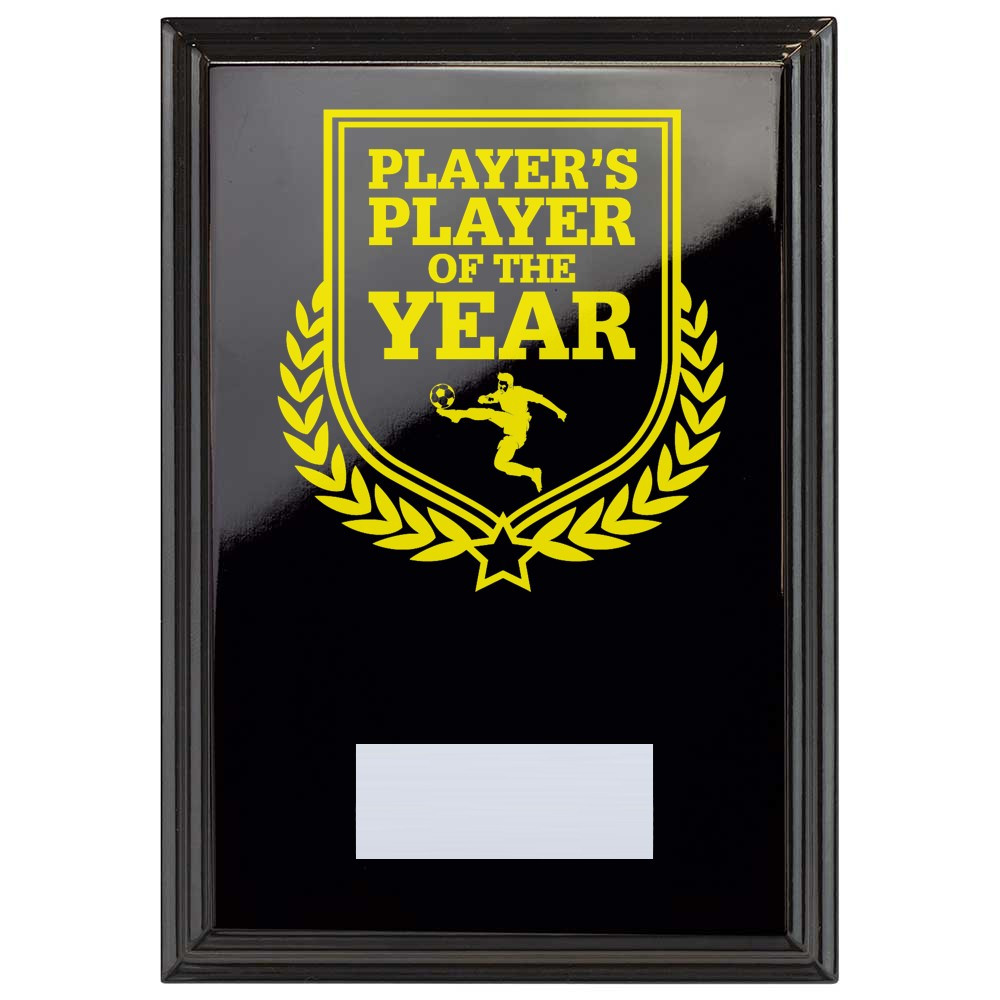 Football Player's Player of the Year Reward Plaque In Epic Black