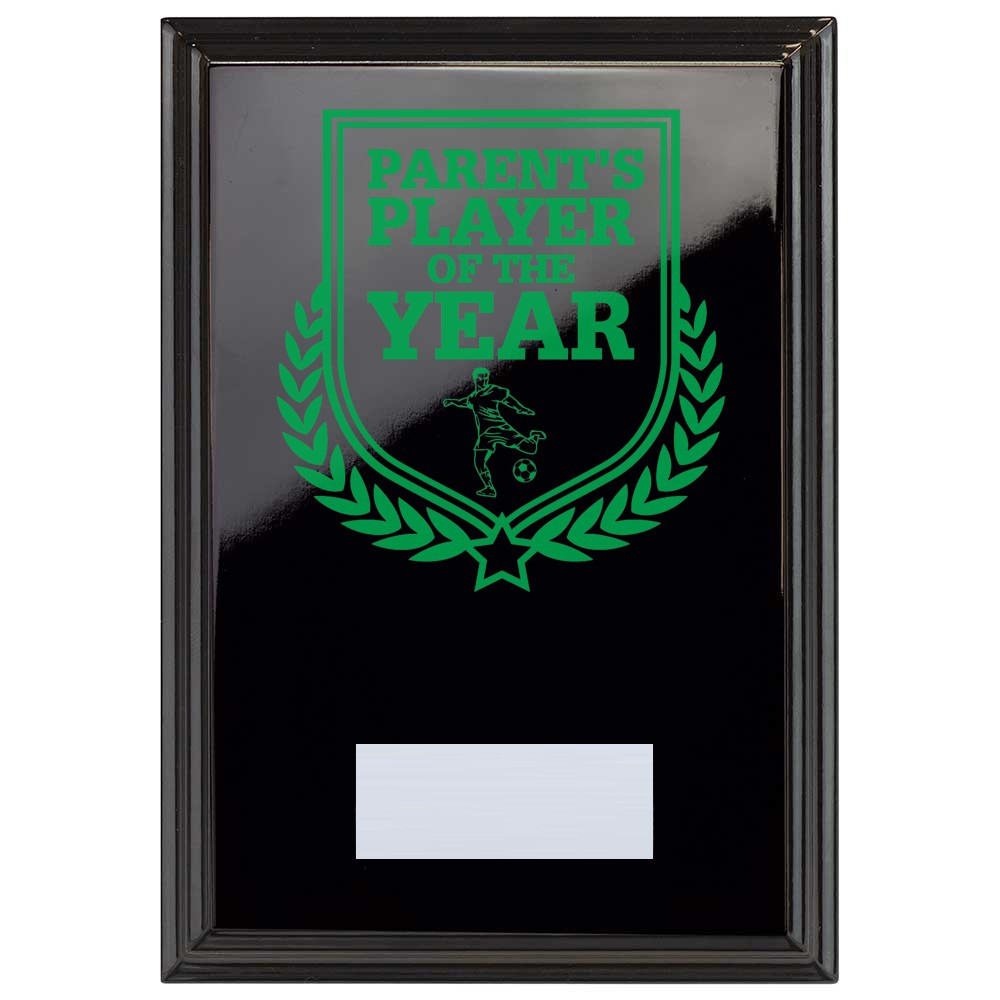 Football Parent's Player of the Year Reward Plaque In Epic Black