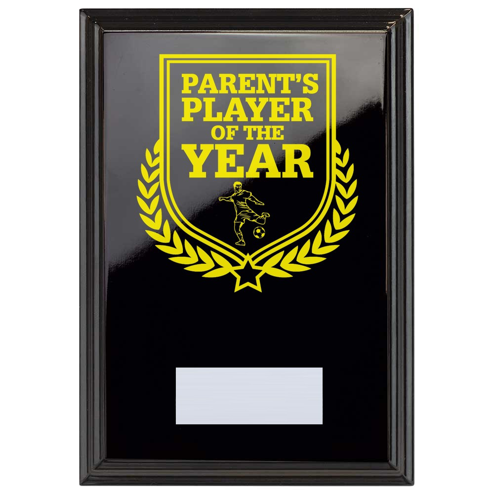 Football Parent's Player of the Year Reward Plaque In Epic Black