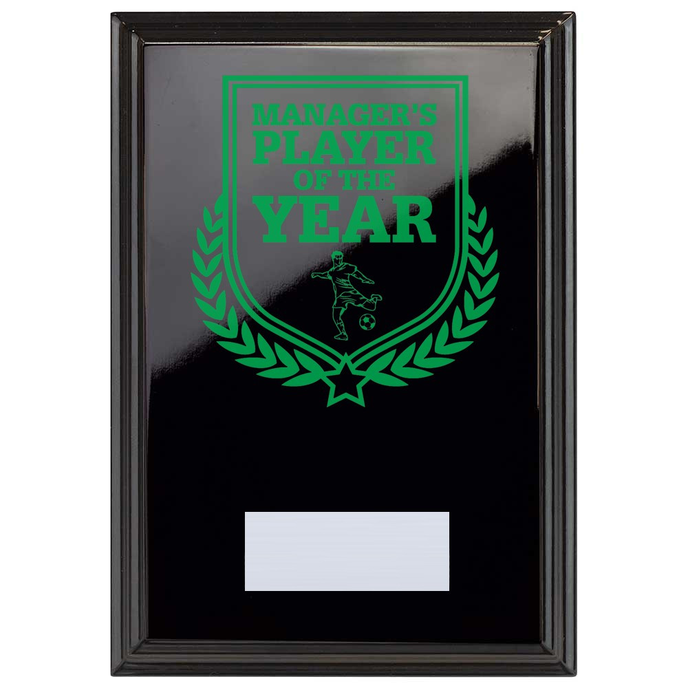 Football Manager's Player of the Year Reward Plaque In Epic Black