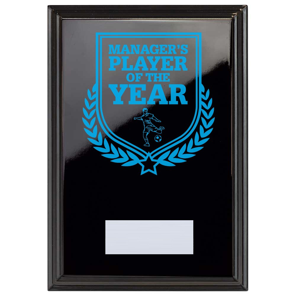 Football Manager's Player of the Year Reward Plaque In Epic Black