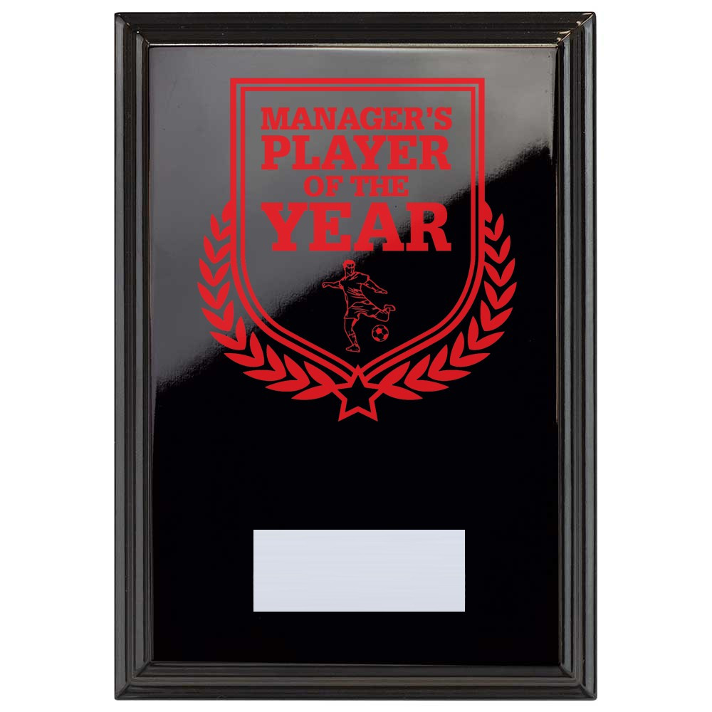 Football Manager's Player of the Year Reward Plaque In Epic Black