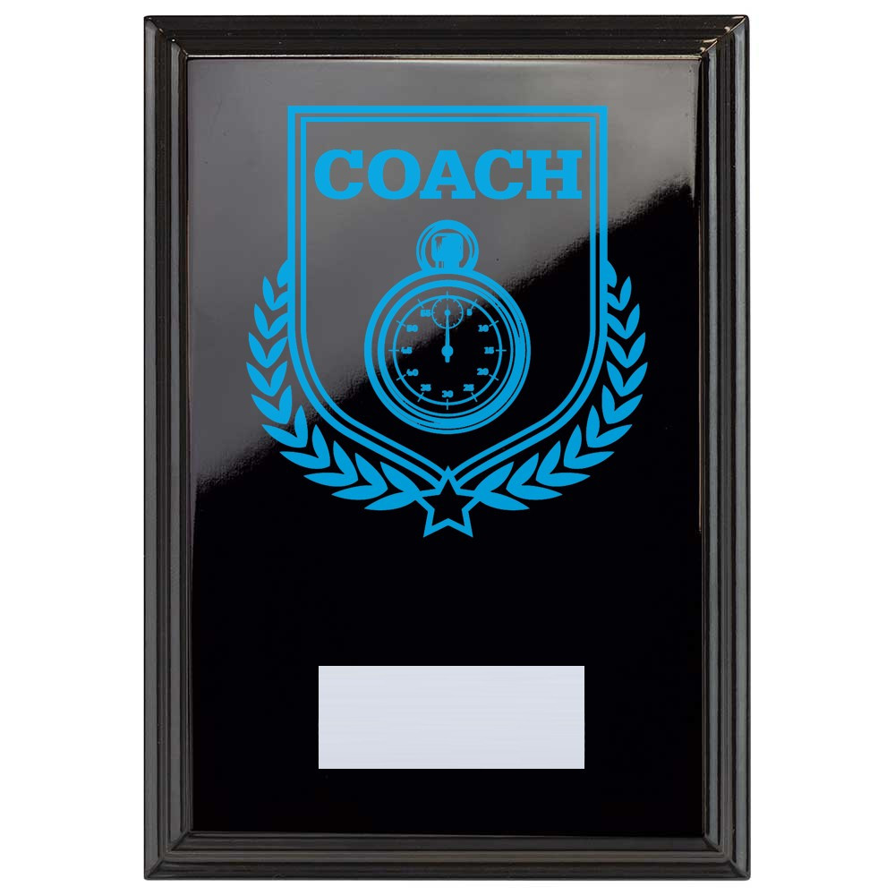 Coach Reward Plaque In Epic Black
