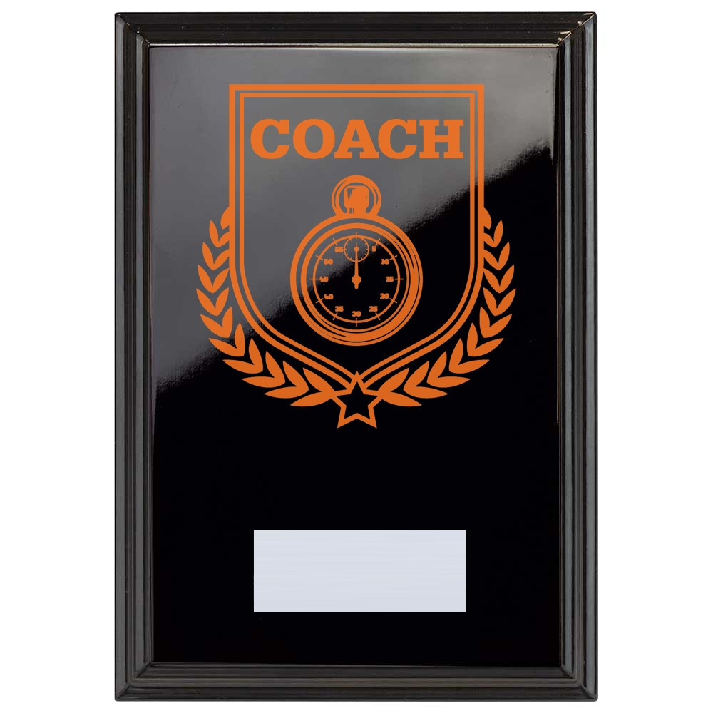 Coach Reward Plaque In Epic Black