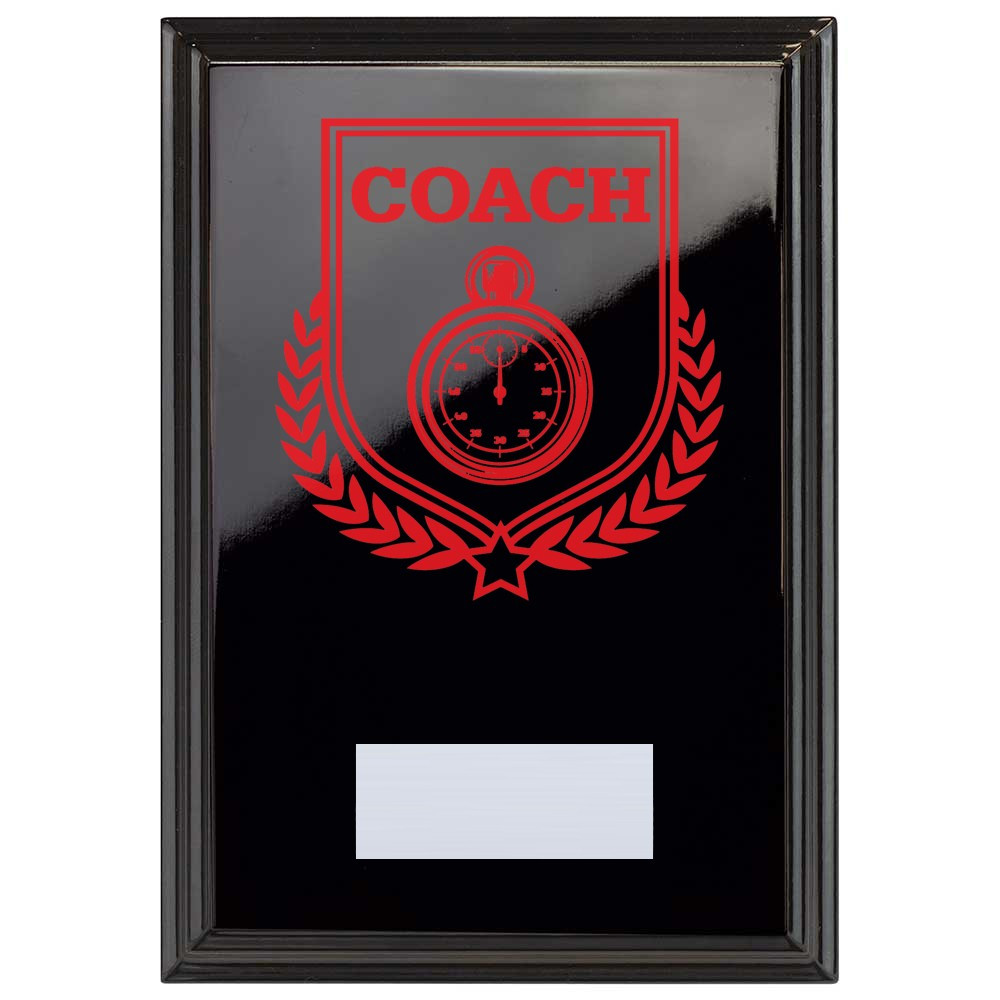 Coach Reward Plaque In Epic Black