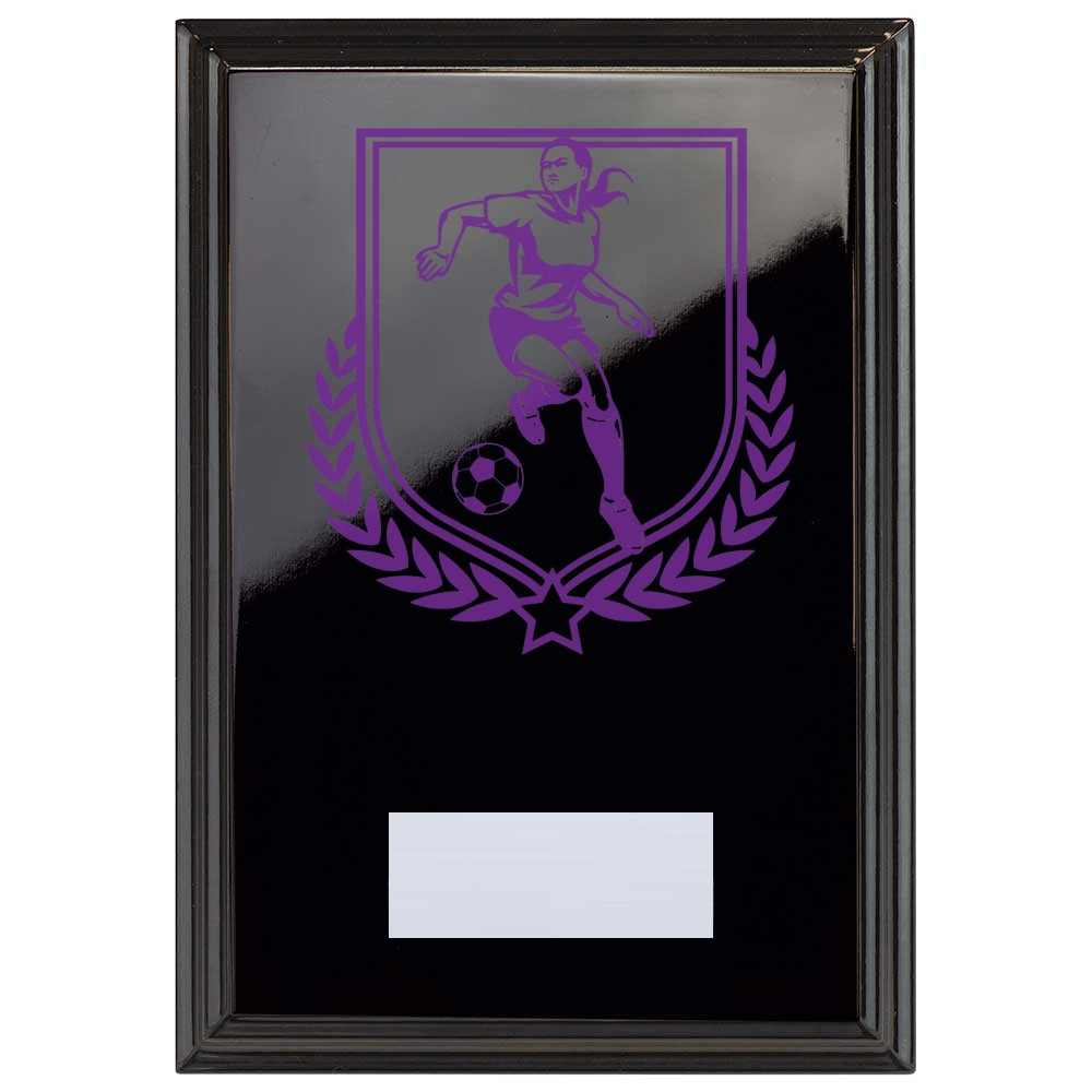 Female Football Reward Plaque In Epic Black