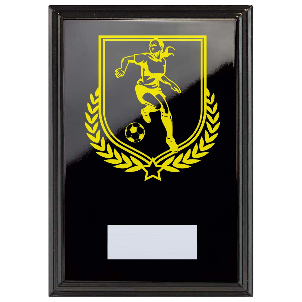 Female Football Reward Plaque In Epic Black