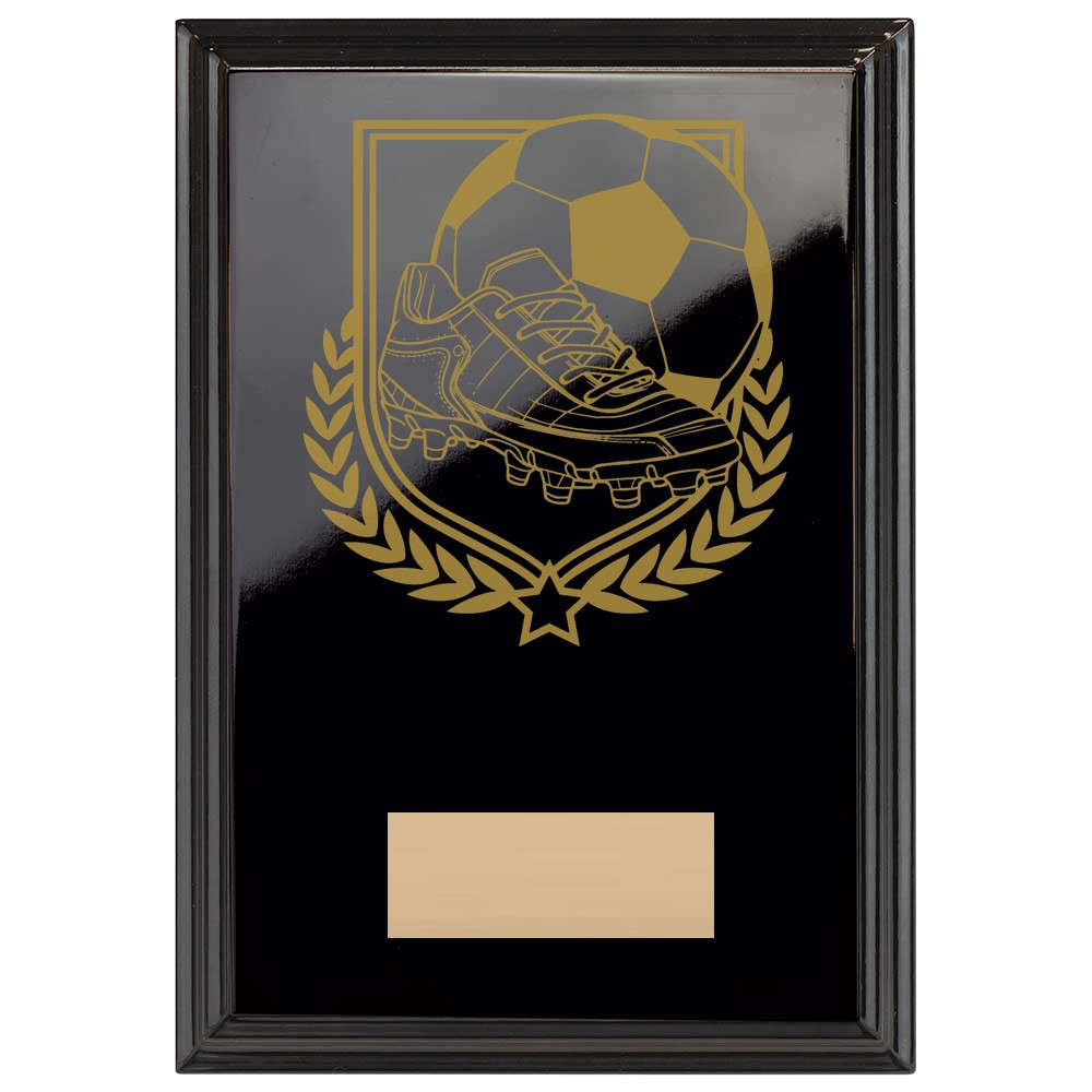 Football & Boot Reward Plaque In Epic Black