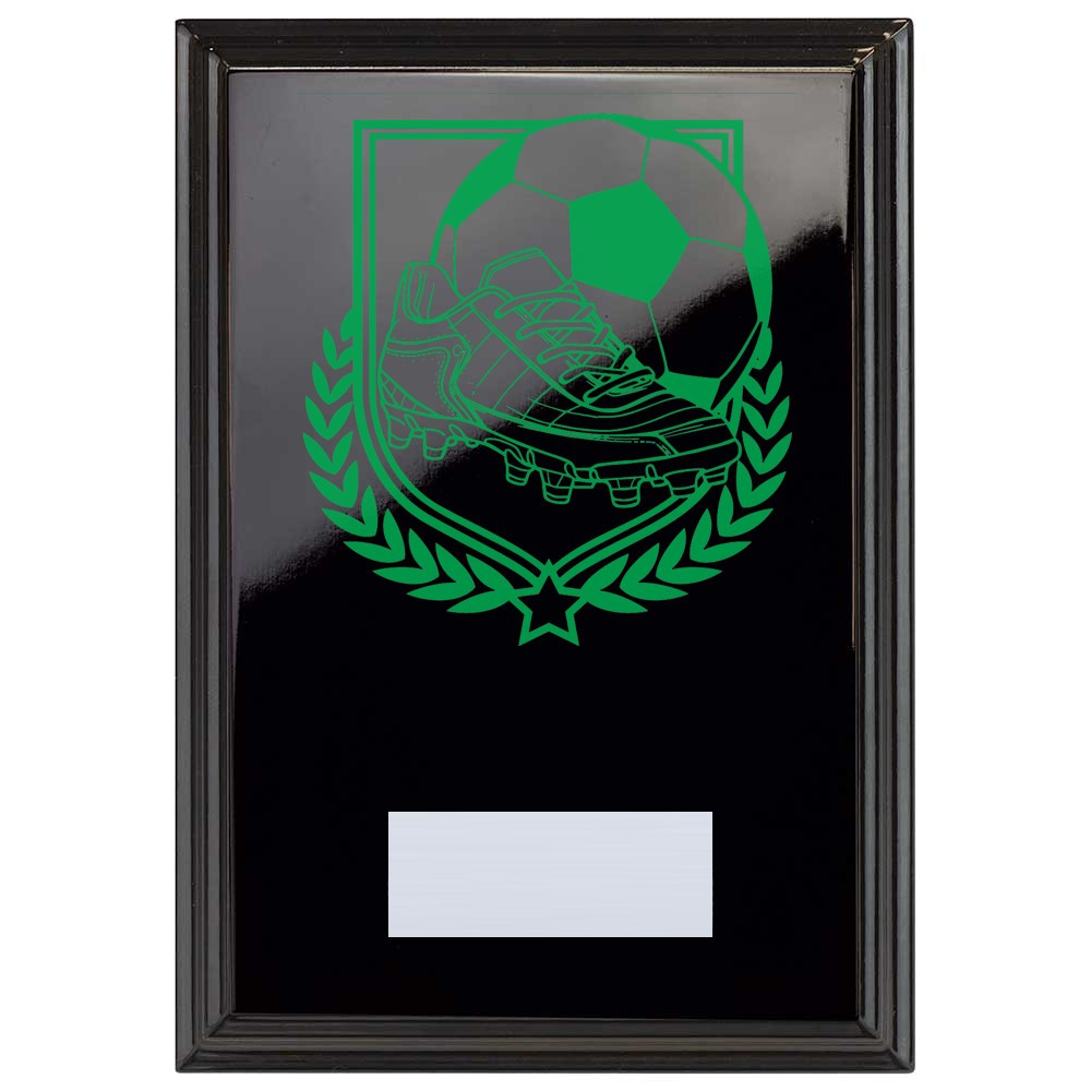 Football & Boot Reward Plaque In Epic Black