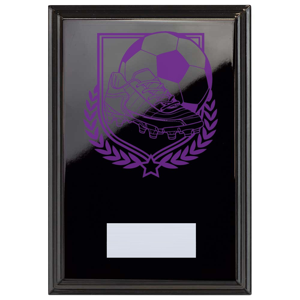 Football & Boot Reward Plaque In Epic Black