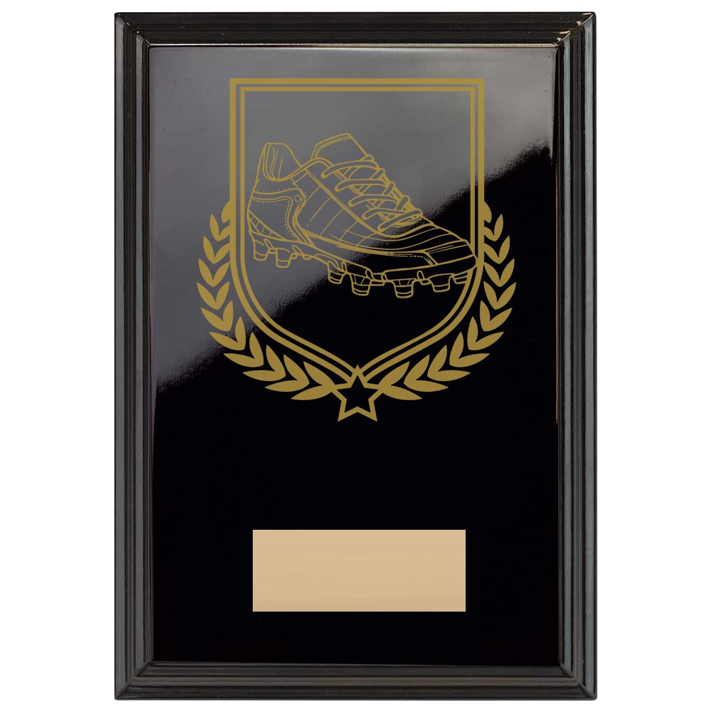 Football Boot Reward Plaque In Epic Black