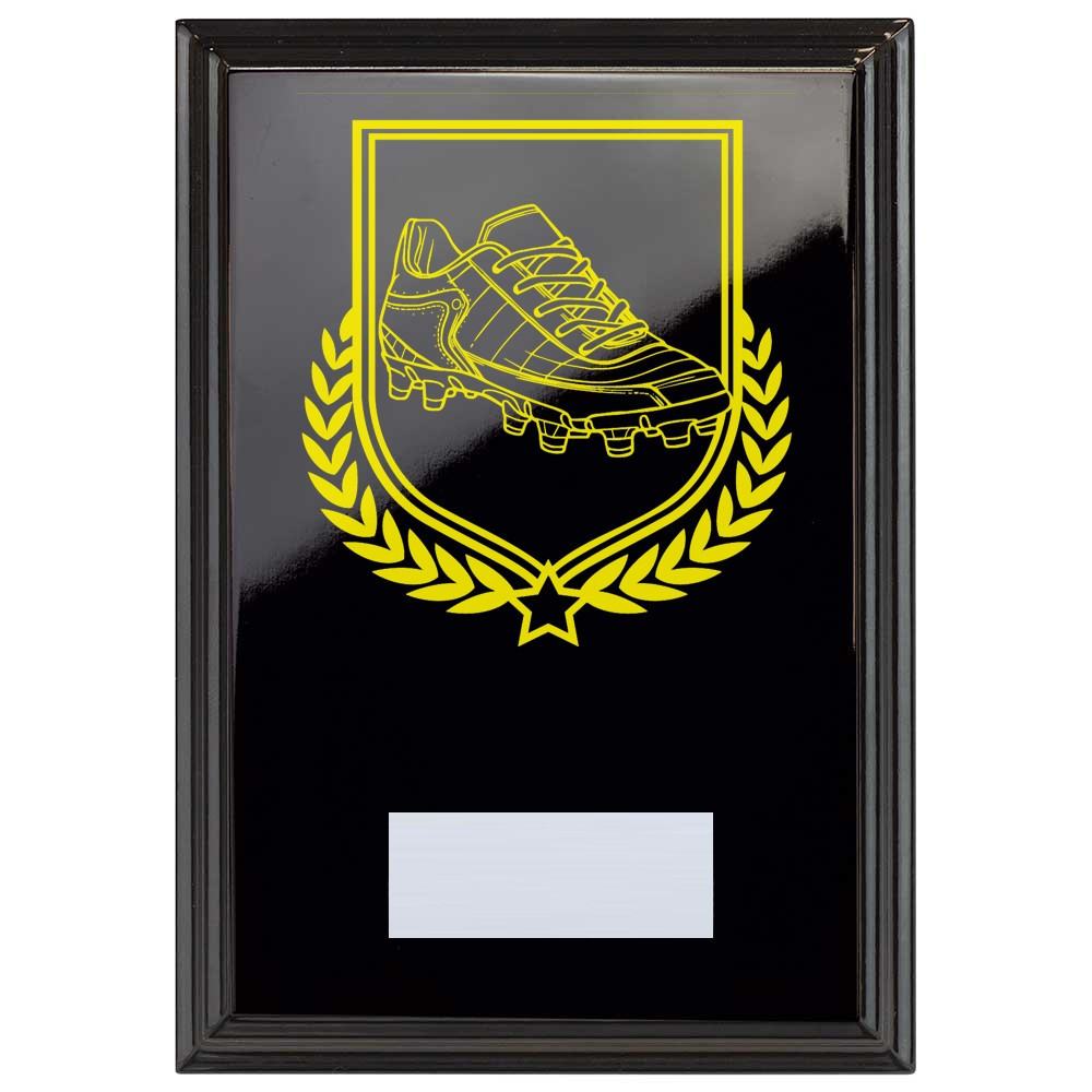 Football Boot Reward Plaque In Epic Black