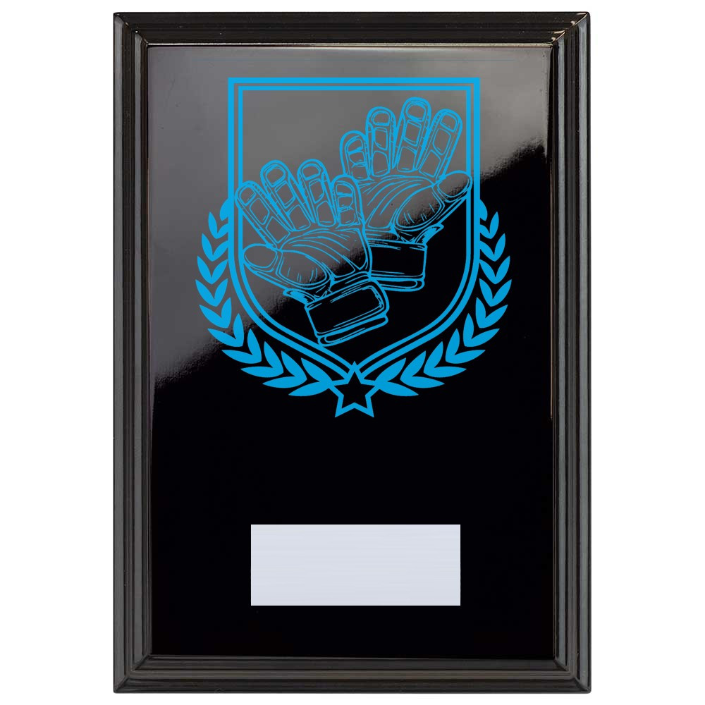Football Gloves Reward Plaque In Epic Black