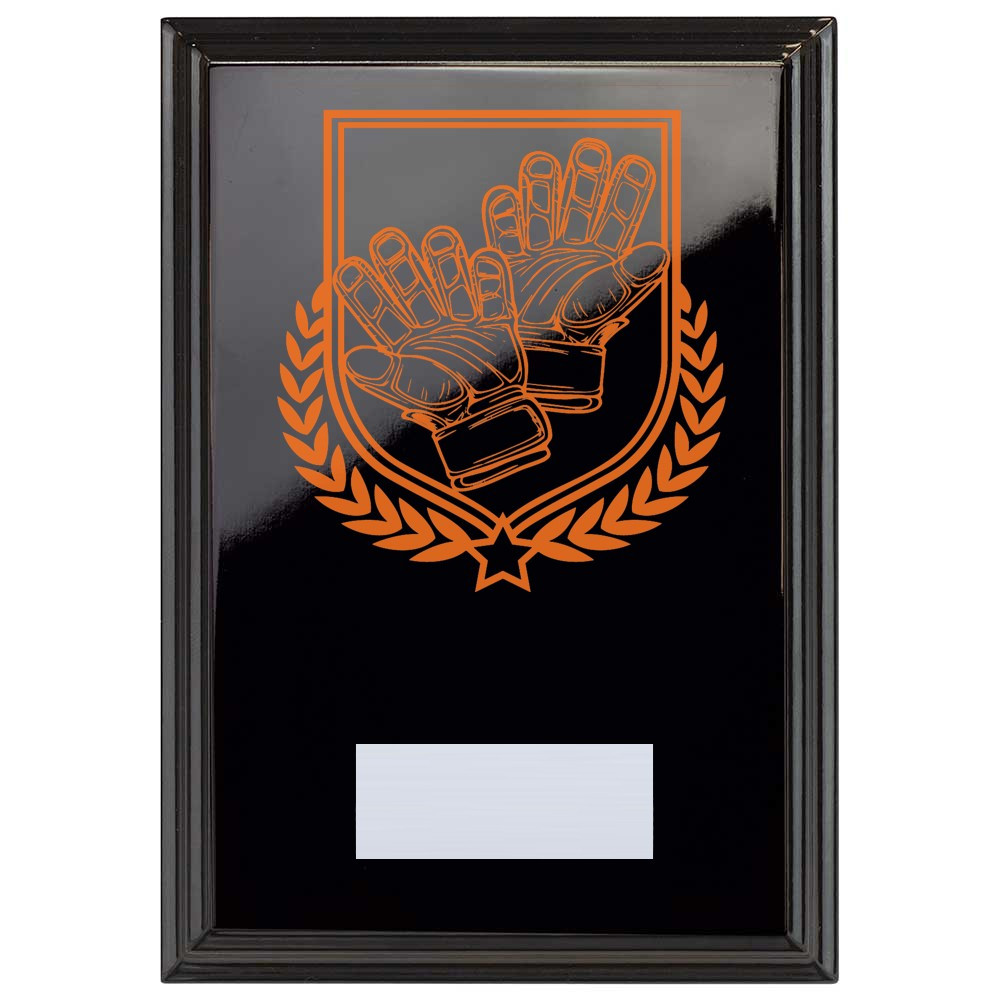 Football Gloves Reward Plaque In Epic Black