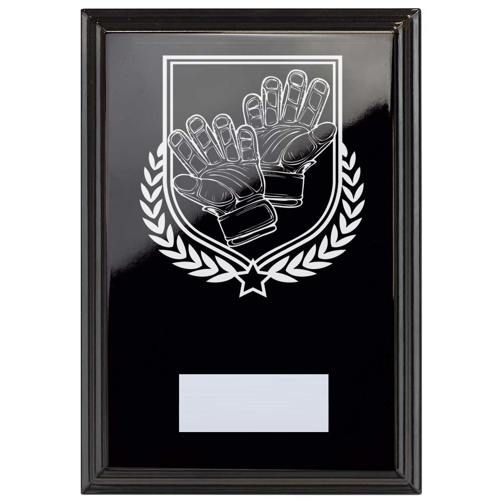 Football Gloves Reward Plaque In Epic Black