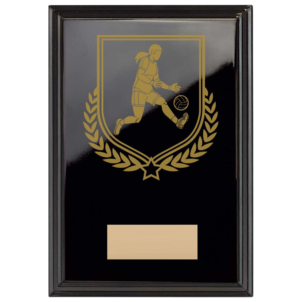 Gaelic Football Reward Plaque In Epic Black