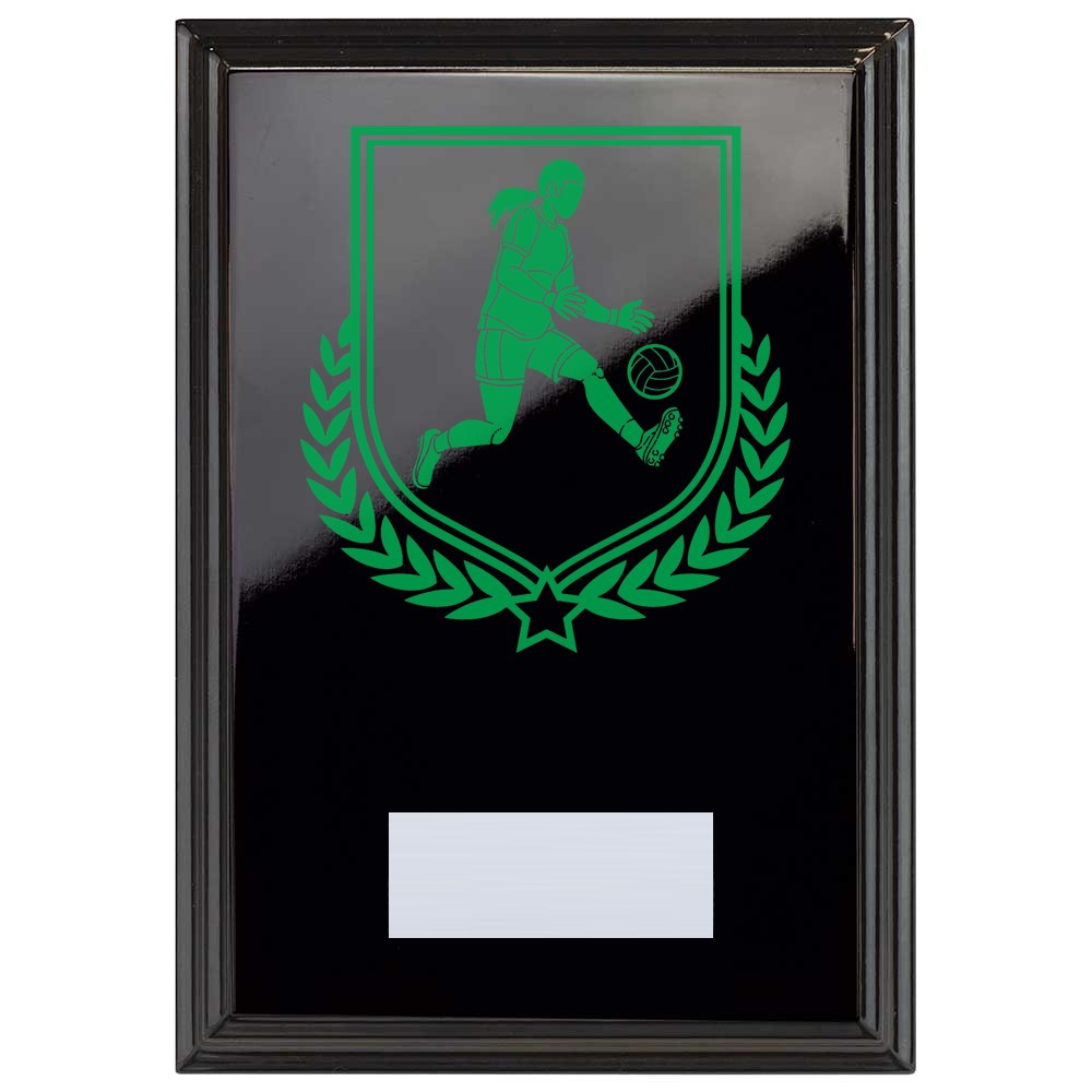 Gaelic Football Reward Plaque In Epic Black