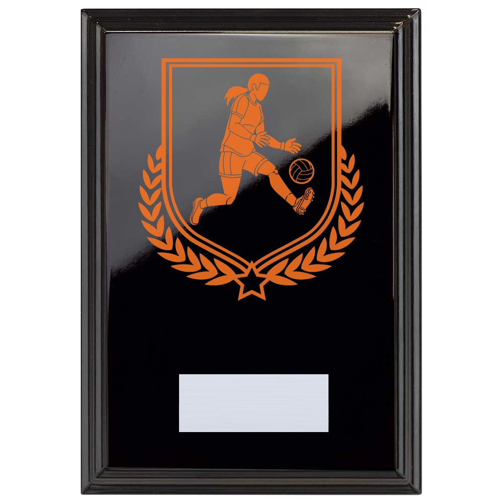 Gaelic Football Reward Plaque In Epic Black