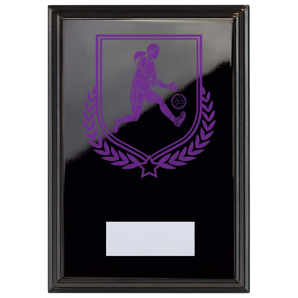 Gaelic Football Reward Plaque In Epic Black