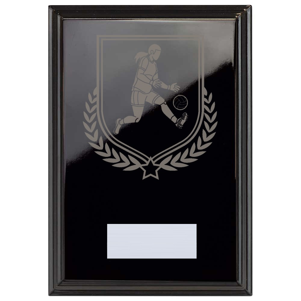 Gaelic Football Reward Plaque In Epic Black
