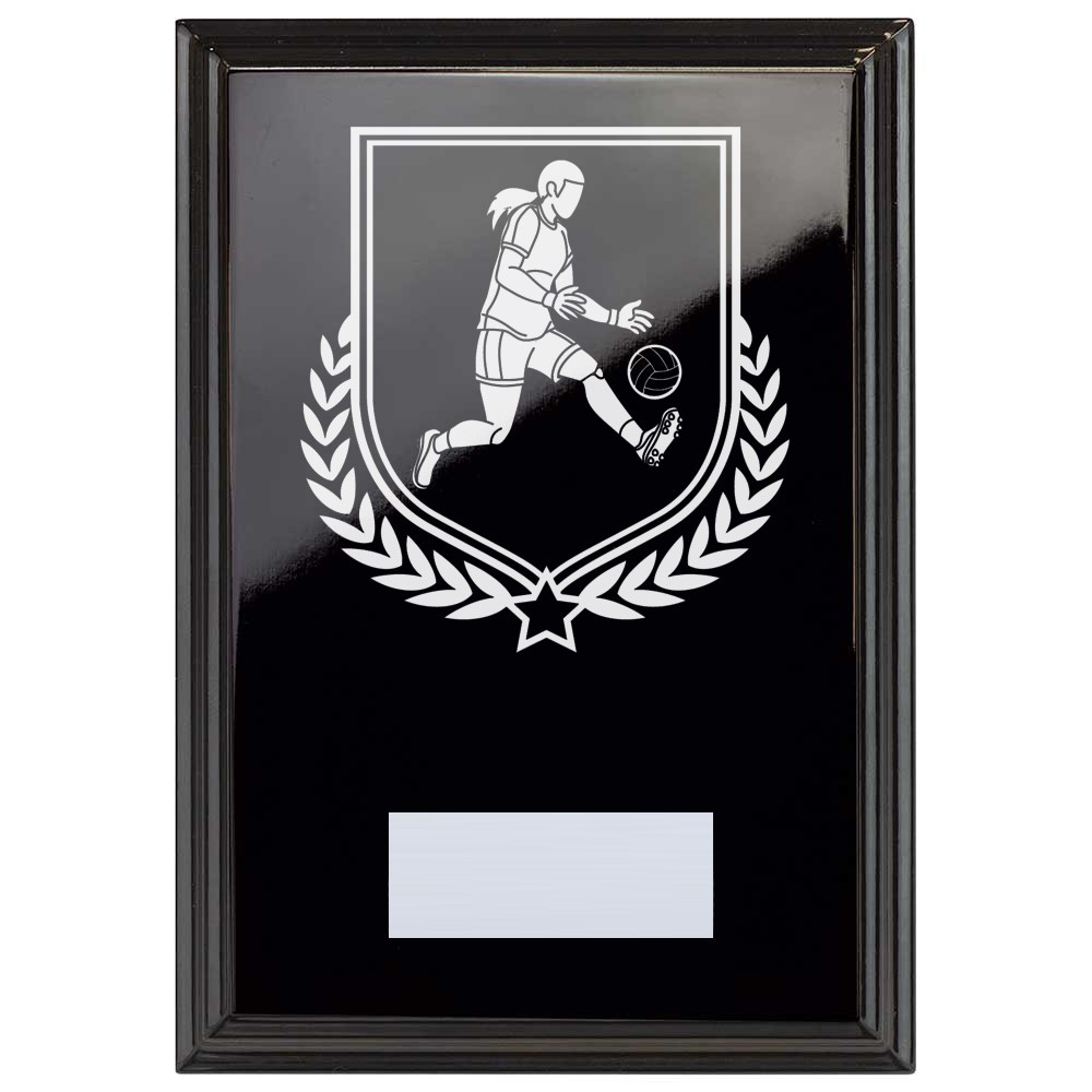 Gaelic Football Reward Plaque In Epic Black
