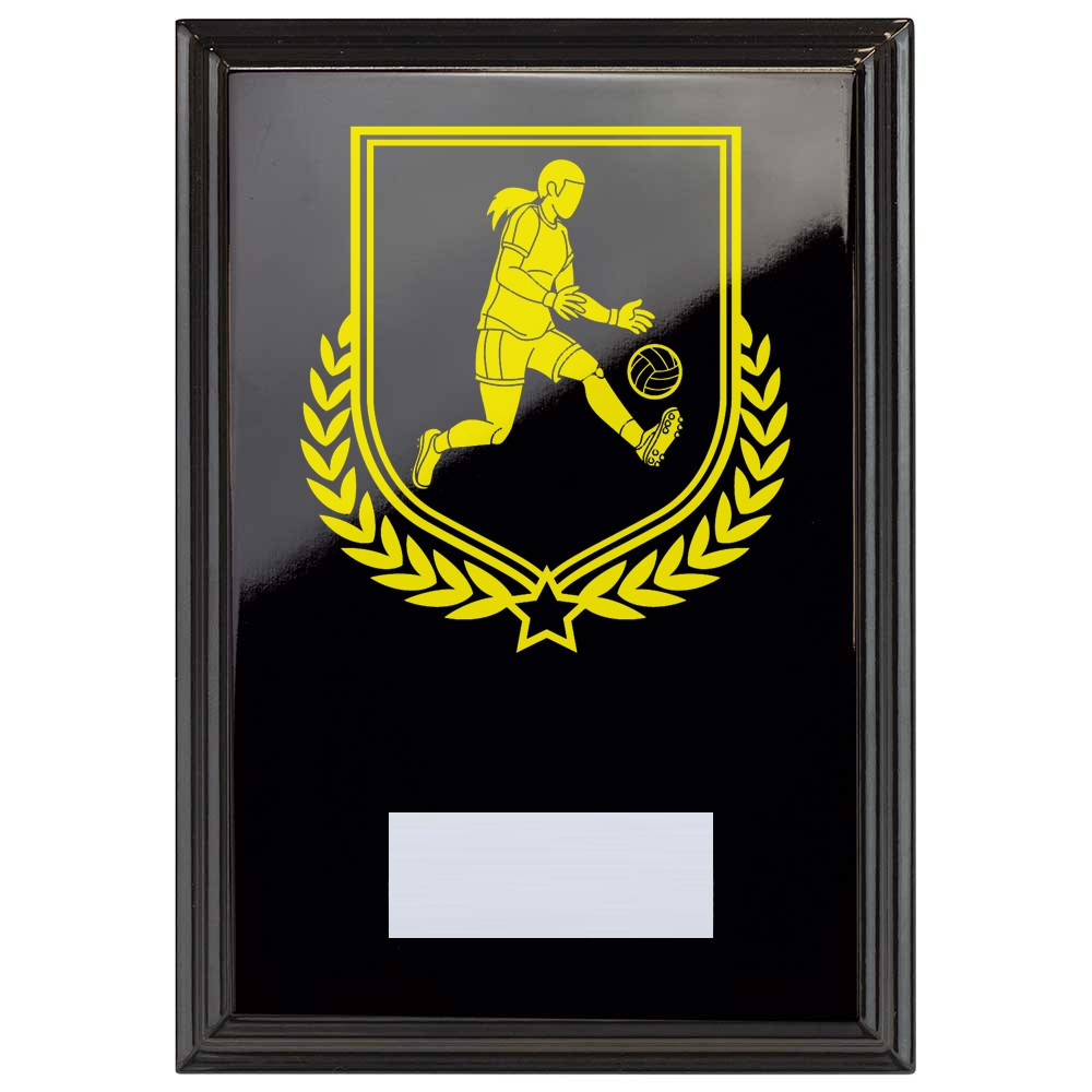Gaelic Football Reward Plaque In Epic Black