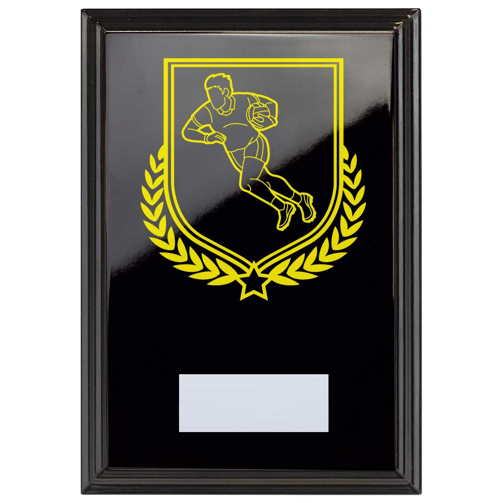 Gaelic Football Reward Plaque In Epic Black