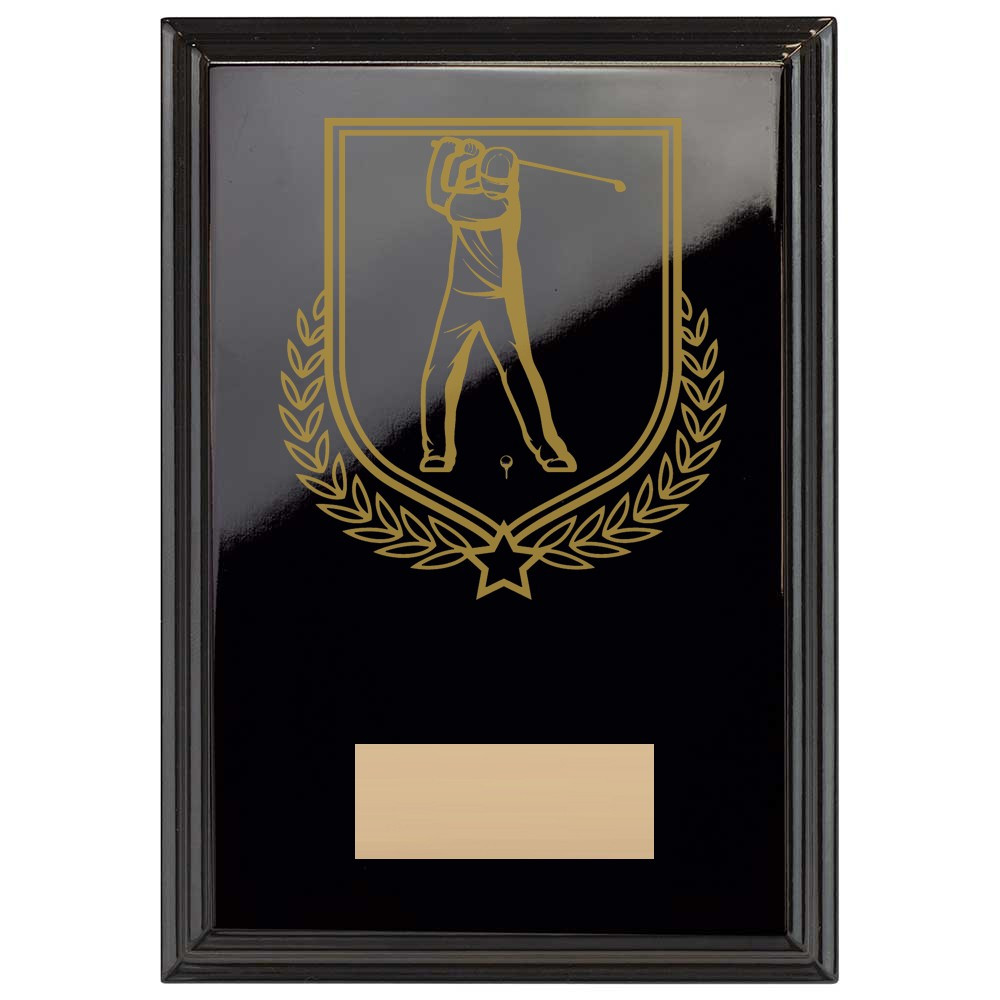 Golf Reward Plaque In Epic Black