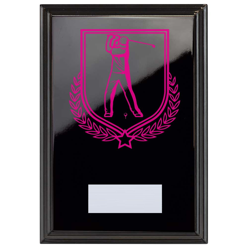 Golf Reward Plaque In Epic Black