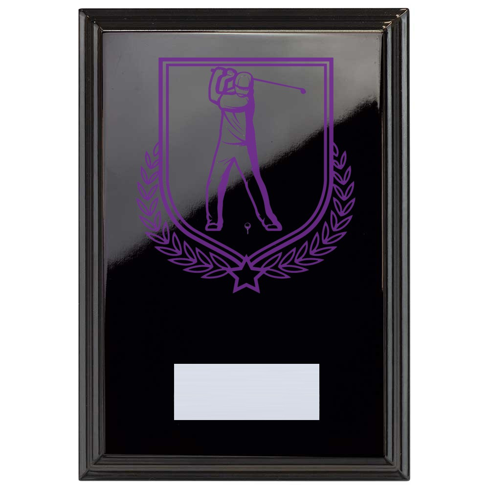 Golf Reward Plaque In Epic Black