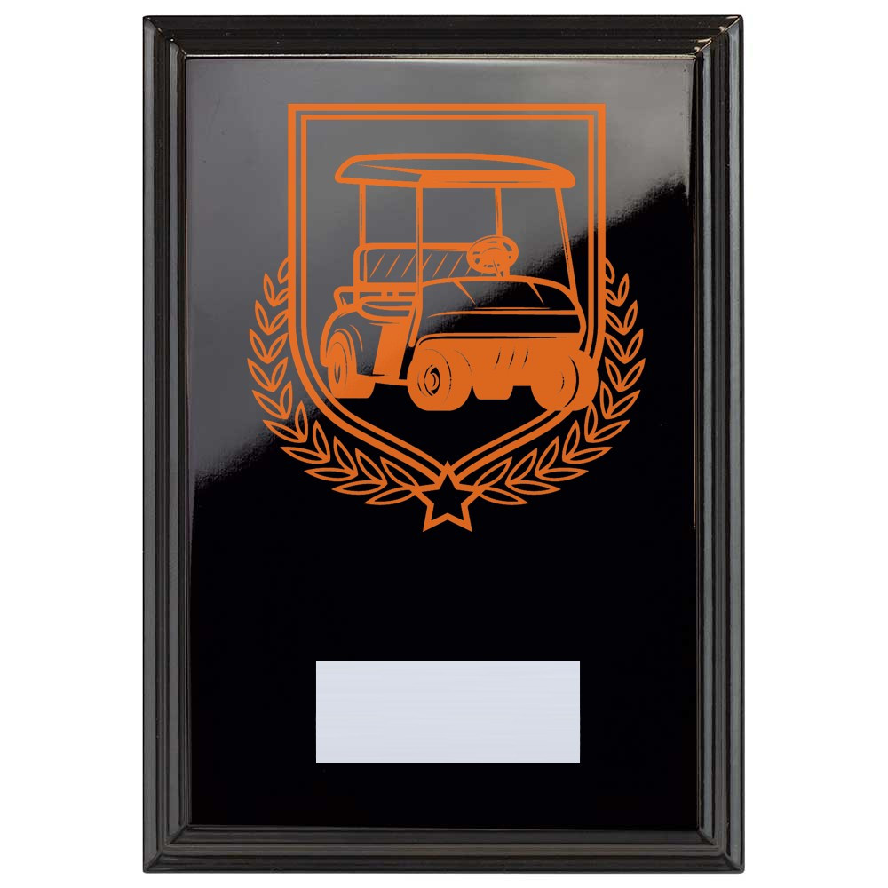 Golf Buggy Reward Plaque In Epic Black