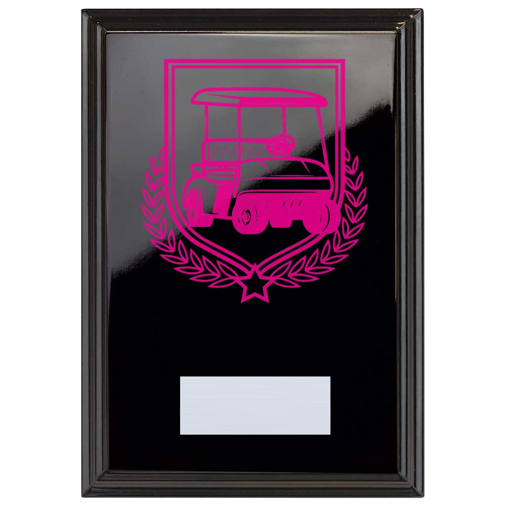 Golf Buggy Reward Plaque In Epic Black