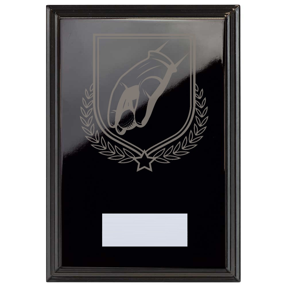 Golf Glove Reward Plaque In Epic Black