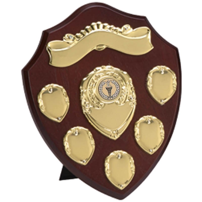 Wood Presentation Shield with Gold Record Shields