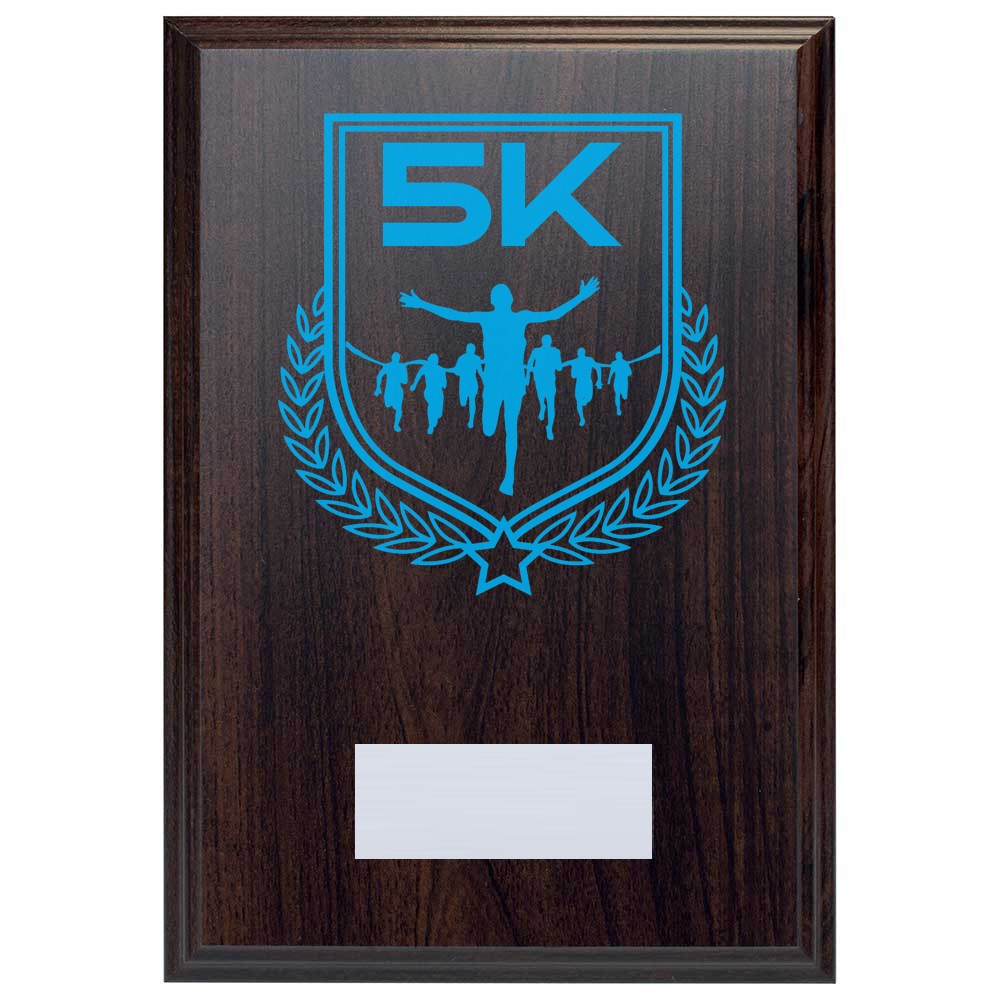 5K Run Reward Deep Mahogany Plaque