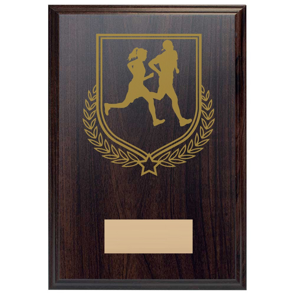 Running Reward Deep Mahogany Plaque