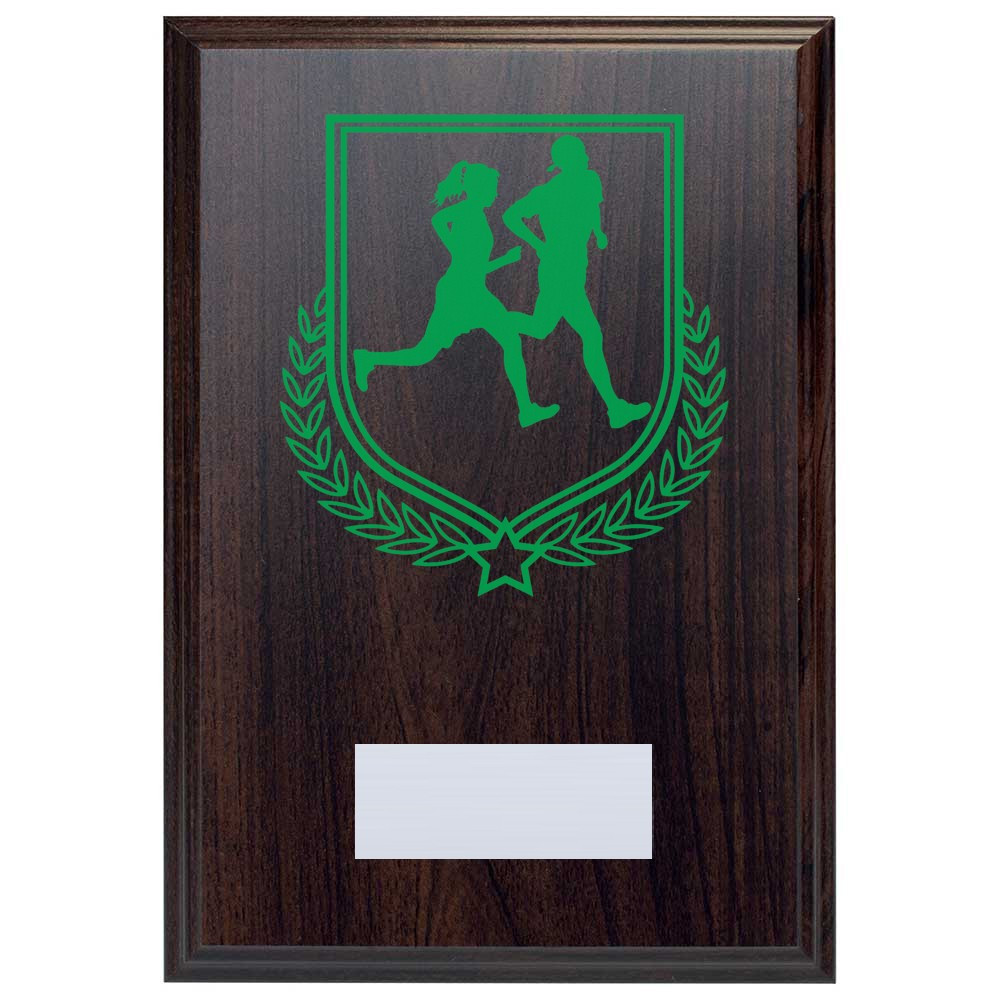 Running Reward Deep Mahogany Plaque