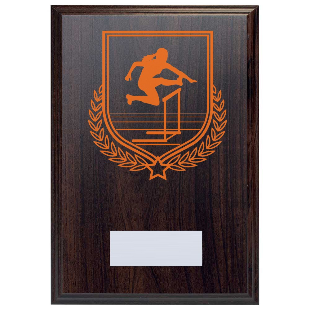Female Hurdles Reward Deep Mahogany Plaque