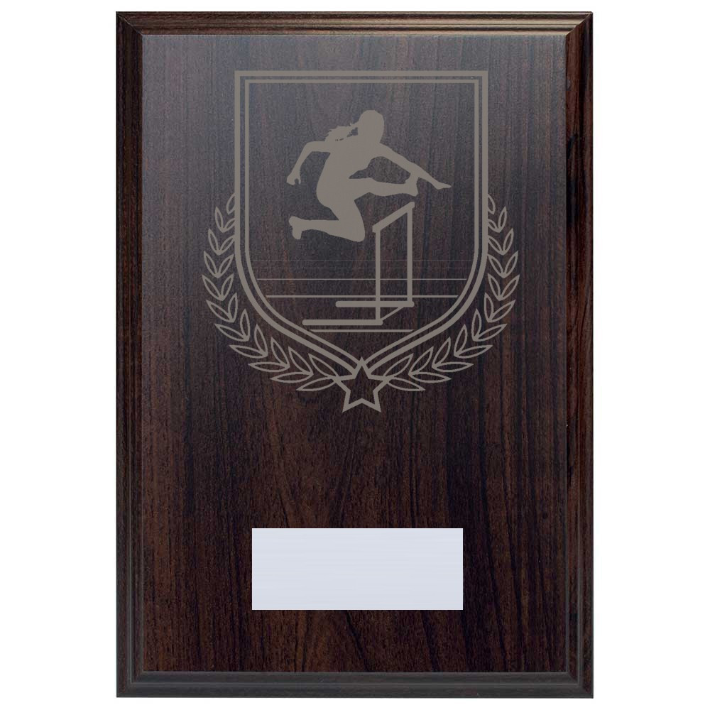 Female Hurdles Reward Deep Mahogany Plaque