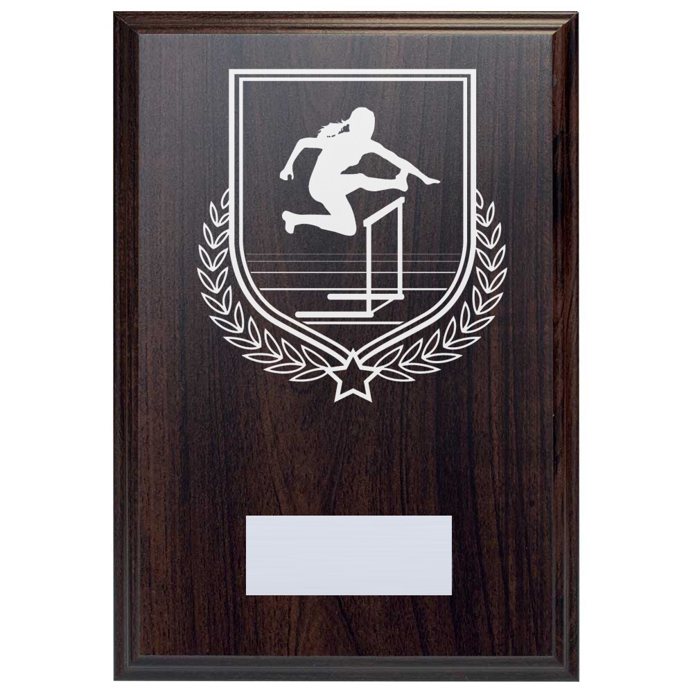 Female Hurdles Reward Deep Mahogany Plaque
