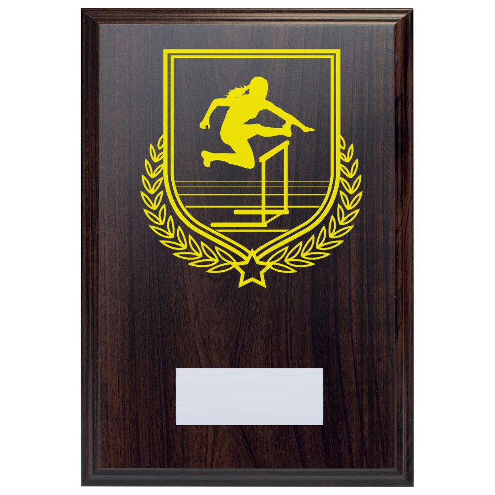 Female Hurdles Reward Deep Mahogany Plaque