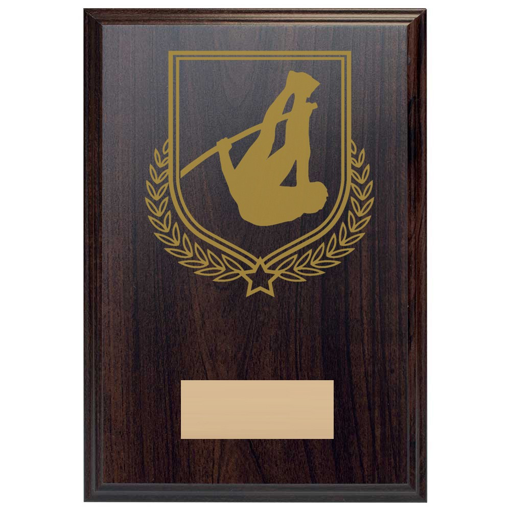Pole Vault Reward Deep Mahogany Plaque